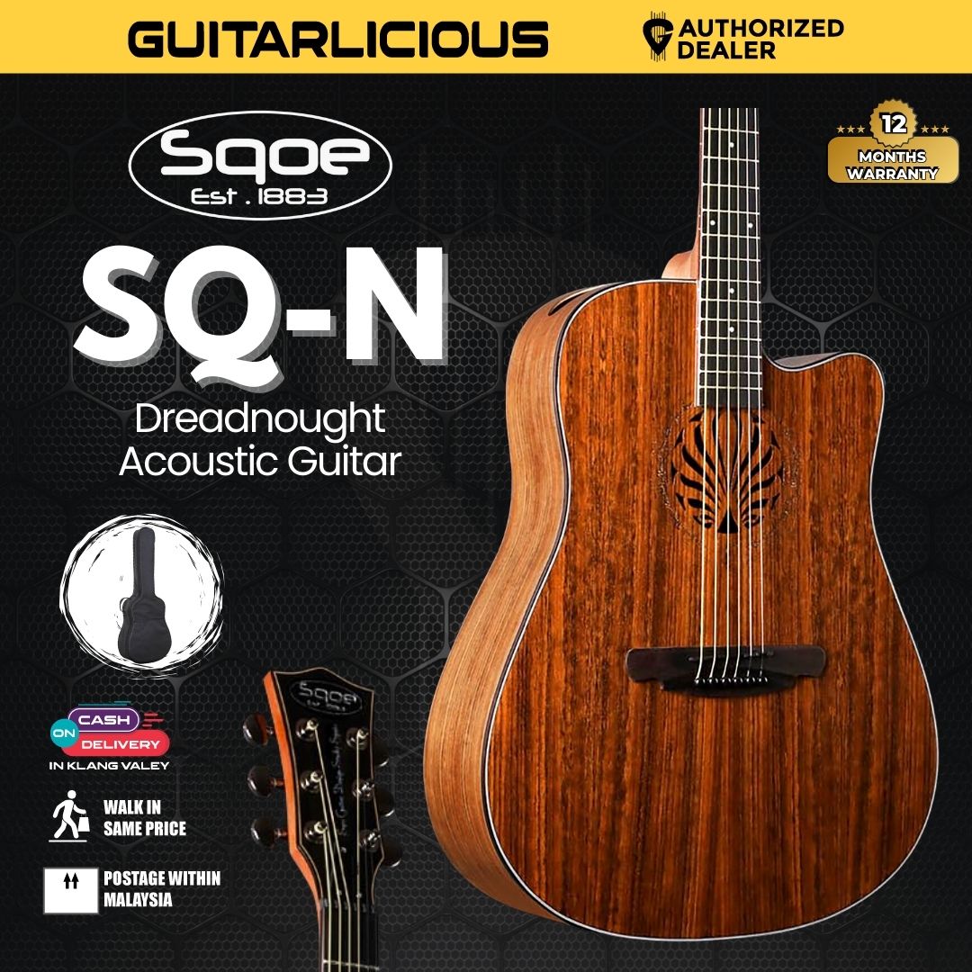 SQOE SQ-N 40 inch Dreadnought Acoustic Guitar 