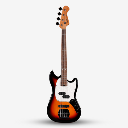 SQOE SJB400 Short Scale 4 String Jazz Bass Guitar, Roasted Maple Neck, Rosewood Fretboard ( SQSJB400 / SJB-400 / SJB )