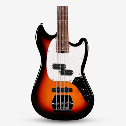 SQOE SJB400 Short Scale 4 String Jazz Bass Guitar, Roasted Maple Neck, Rosewood Fretboard ( SQSJB400 / SJB-400 / SJB )