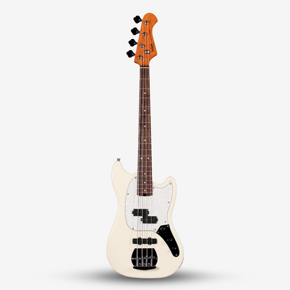 SQOE SJB400 Short Scale 4 String Jazz Bass Guitar, Roasted Maple Neck, Rosewood Fretboard ( SQSJB400 / SJB-400 / SJB )