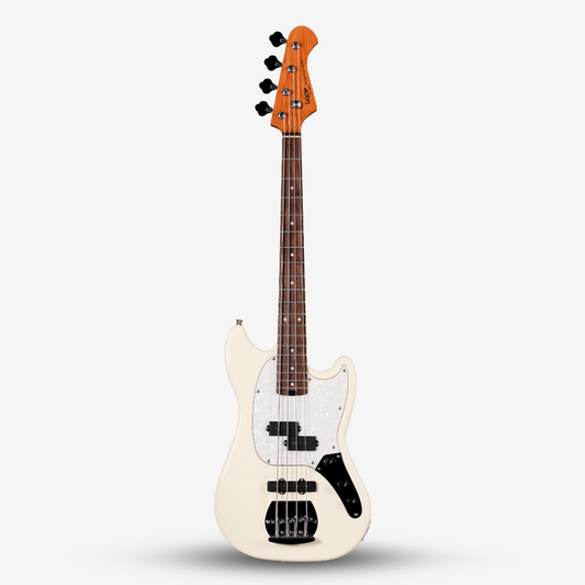 SQOE SJB400 Short Scale 4-Strings Jazz Bass Guitar - White ( B-STOCK )