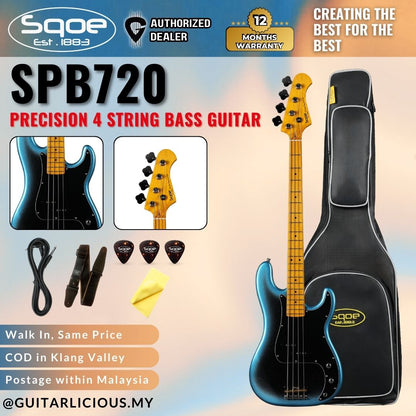 SQOE SPB720 Precision 4 String Bass Guitar - ( SPB720 / SPB-720 / SPB )