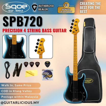 SQOE SPB720 Precision 4 String Bass Guitar - ( SPB720 / SPB-720 / SPB )