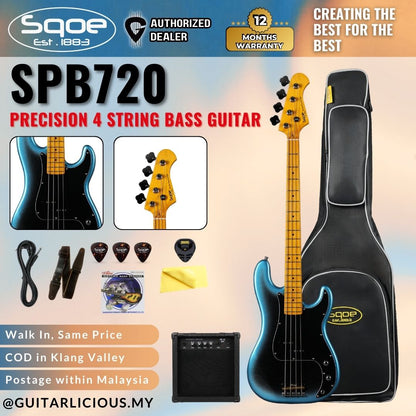 SQOE SPB720 Precision 4 String Bass Guitar - ( SPB720 / SPB-720 / SPB )