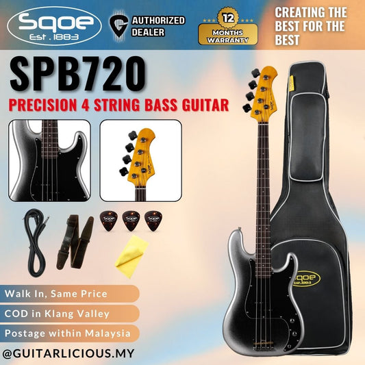 SQOE SPB720 Precision 4 String Bass Guitar - ( SPB720 / SPB-720 / SPB )