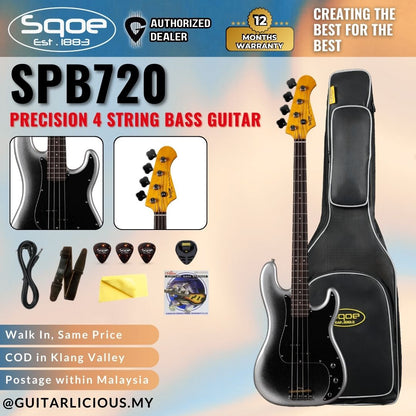 SQOE SPB720 Precision 4 String Bass Guitar - ( SPB720 / SPB-720 / SPB )