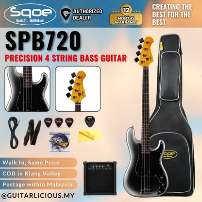 SQOE SPB720 Precision 4 String Bass Guitar - ( SPB720 / SPB-720 / SPB )