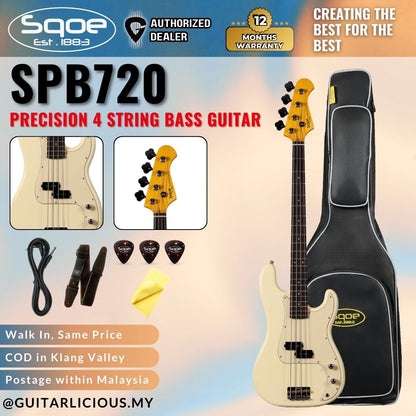 SQOE SPB720 Precision 4 String Bass Guitar - ( SPB720 / SPB-720 / SPB )