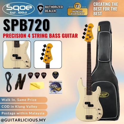 SQOE SPB720 Precision 4 String Bass Guitar - ( SPB720 / SPB-720 / SPB )