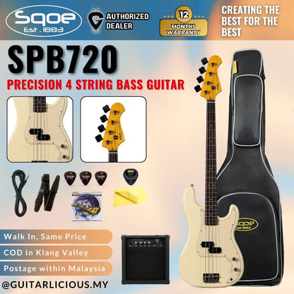 SQOE SPB720 Precision 4 String Bass Guitar - ( SPB720 / SPB-720 / SPB )