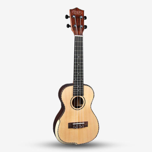 SQOE SQ-UK-453 , 24 inch Concert Solid Top Spruce & Rosewood Body Ukulele ( SQUK453 / SQ-UK / UK453 / 453)