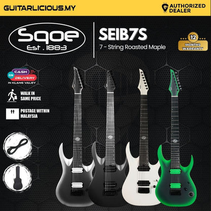 SQOE SEIB7S 7 String with Roasted Maple Neck Electric Guitar ( Humbucker / SEIB7S / SEIB - 7S)