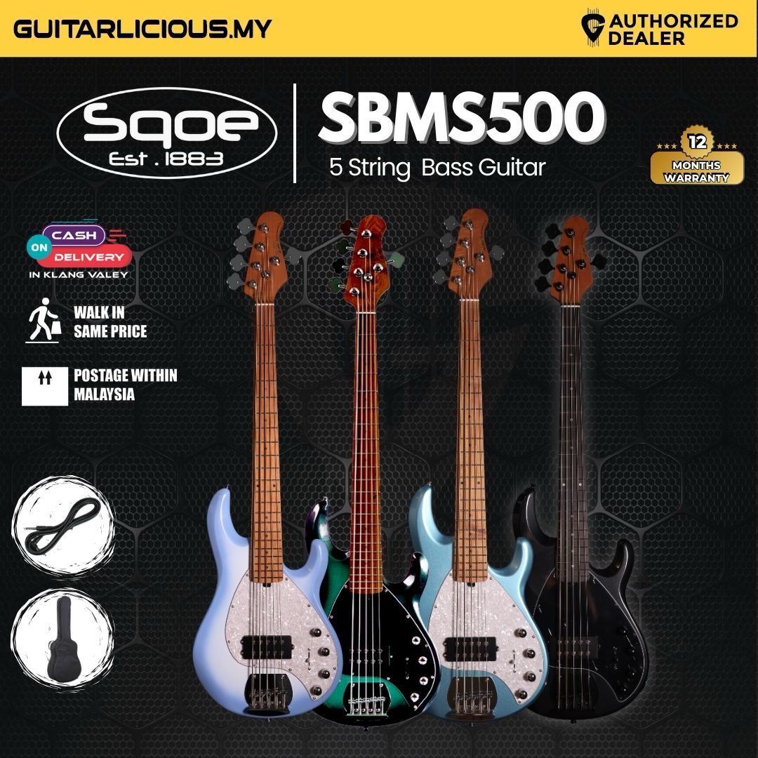 SQOE SBMS500 5 String Bass Guitar