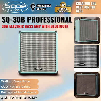 Sqoe SQ-30B Professional 30W Electric Bass Amp w Bluetooth ( SQ30B / SQ 30B )