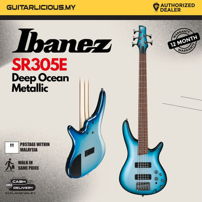 Ibanez SR305E 5 String Electric Bass Guitar - Deep Ocean Metallic ( SR305E-DOT )