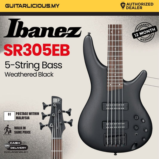 Ibanez Standard SR305EB Electric Bass Guitar - Weathered Black