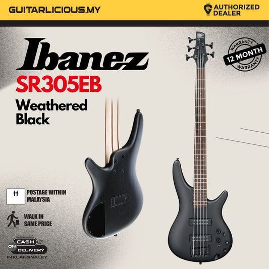 Ibanez Standard SR305EB Electric Bass Guitar - Weathered Black