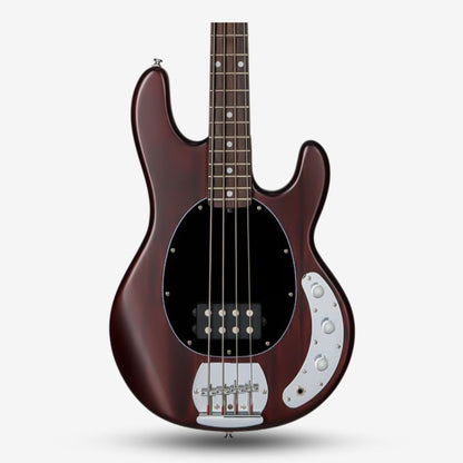 Sterling By Music Man StingRay RAY4 Electric Bass Guitar with Jatoba Fretboard - Walnut Satin (RAY4-WS-J1) (Pre-Order)