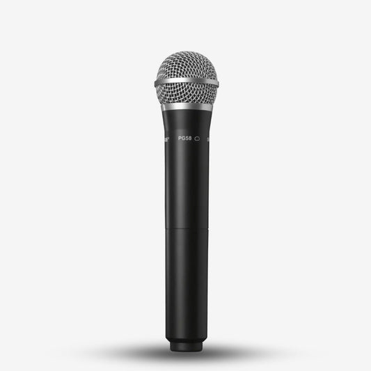 Shure SVX24/PG58 Wireless Vocal System, SVX4 Diversity Receiver, SVX2 Handheld Transmitter & PG58 Handheld Microphone - Free Microphone Clip