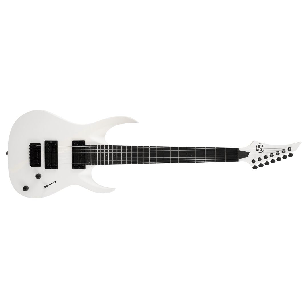 S by Solar AB7.4W 7 String White Electric Guitar – GUITARLICIOUS
