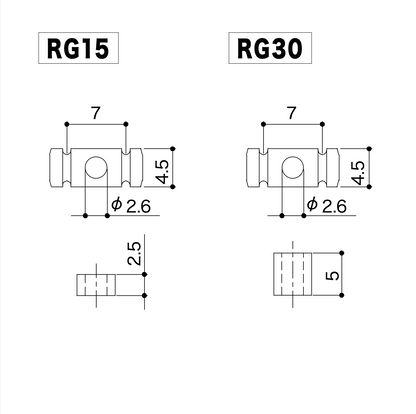 GOTOH RG15 & RG30 String Retainer for Electric Guitar ( RG-15 / RG-30 / RG )
