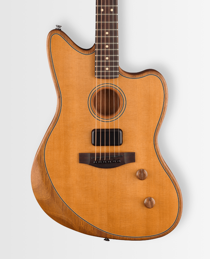 Fender Standard Acoustasonic Jazzmaster Guitar, Rosewood Fretboard, Aged Natural