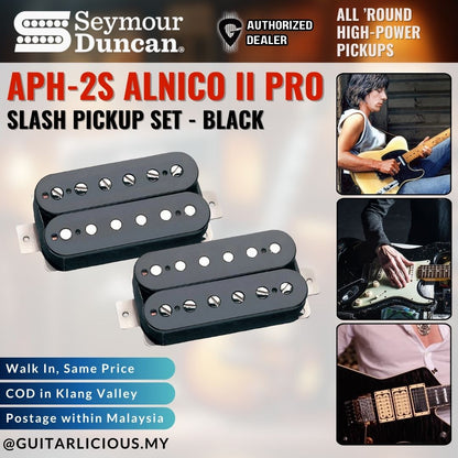Seymour Duncan APH-2S Alnico II Pro Slash Pickup Set - Black ( APH-2S / APH2S  )