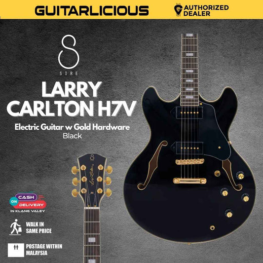 Sire Larry Carlton H7V Electric Guitar w Gold Hardware - Black