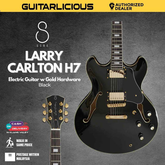 Sire Larry Carlton H7 Electric Guitar w Gold Hardware - Black