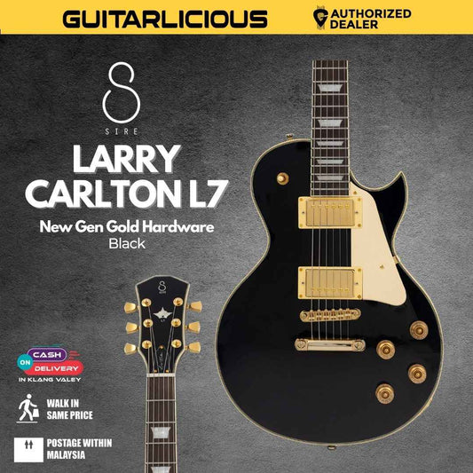 Sire Larry Carlton L7 New Gen Gold Hardware Electric Guitar - Black