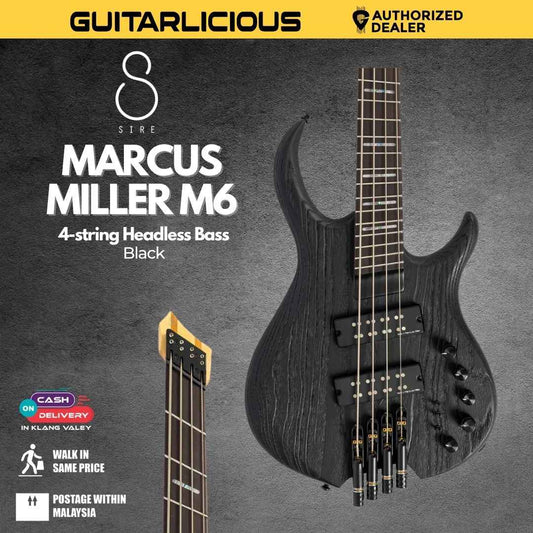 Sire Marcus Miller M6 4-string Headless Bass Guitar - Black