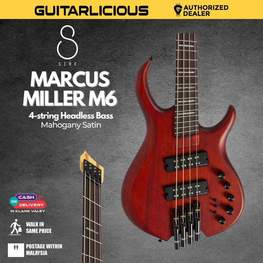 Sire Marcus Miller M6 4-string Headless Bass Guitar - Mahogany Satin