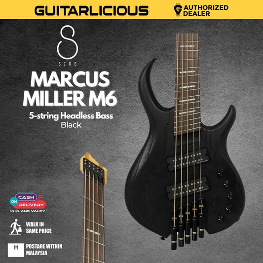 Sire Marcus Miller M6 5-string Headless Bass Guitar - Black