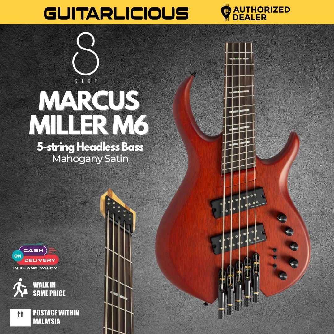 Sire Marcus Miller M6 5-string Headless Bass Guitar - Mahogany Satin