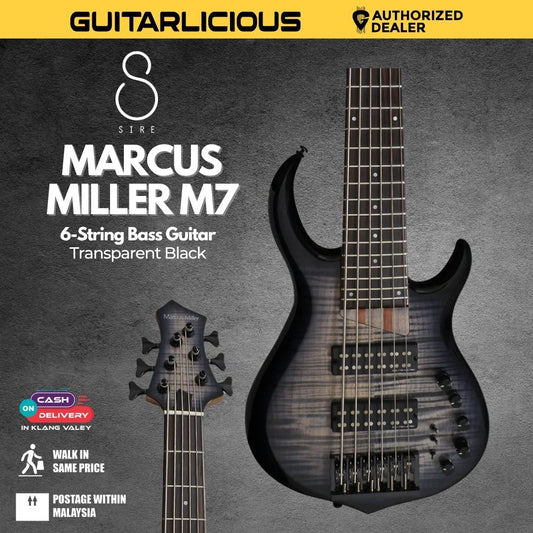 Sire Marcus Miller M7 6-String Bass Guitar - Transparent Black