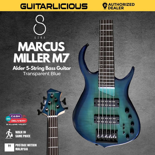 Sire Marcus Miller M7 Alder 5-String Bass Guitar - Transparent Blue