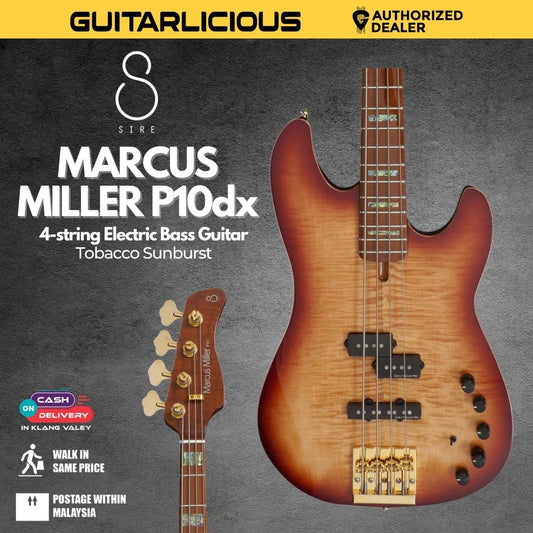 Sire Marcus Miller P10dx 4-String Bass Guitar - Tobacco Sunburst