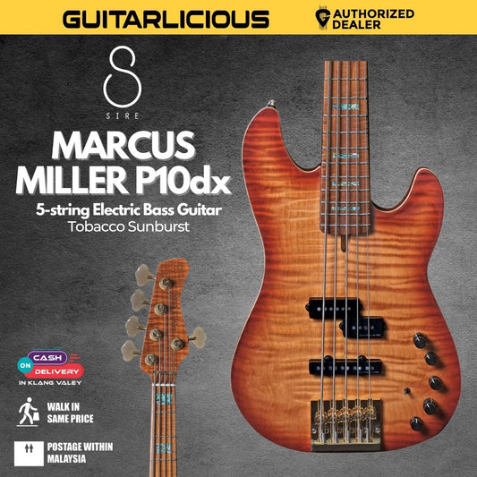 Sire Marcus Miller P10dx 5-String Bass Guitar - Tobacco Sunburst