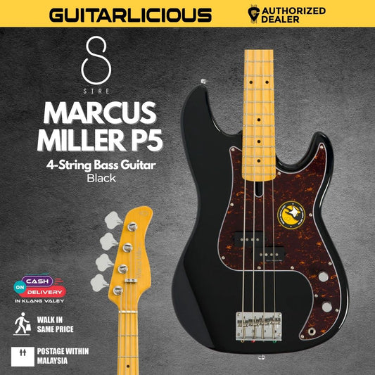 Sire Marcus MIller P5 4-String Bass Guitar - Black