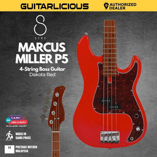 Sire Marcus MIller P5 4-String Bass Guitar - Dakota Red