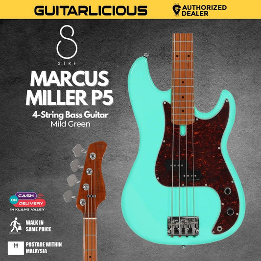 Sire Marcus MIller P5 4-String Bass Guitar - Mild Green