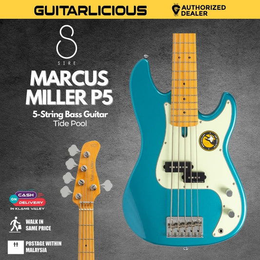 Sire Marcus MIller P5 5-String Bass Guitar - Tide Pool