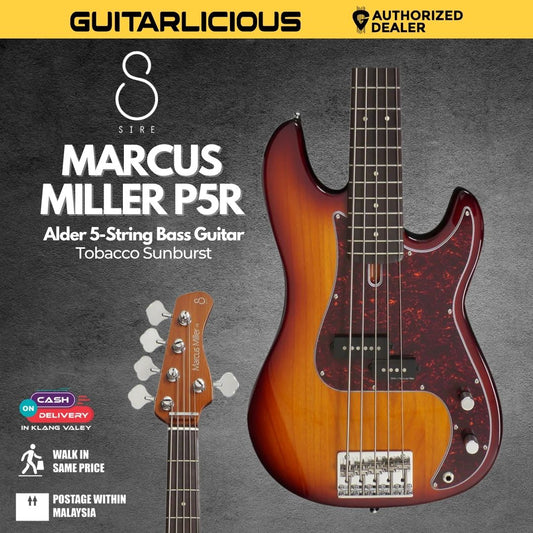 Sire Marcus Miller P5R Alder 5-String Bass Guitar - Tobacco Sunburst
