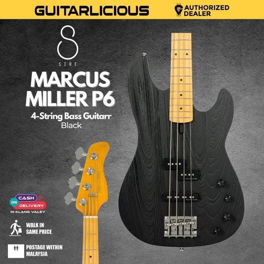Sire Marcus Miller P6 4-String Bass Guitar - Black