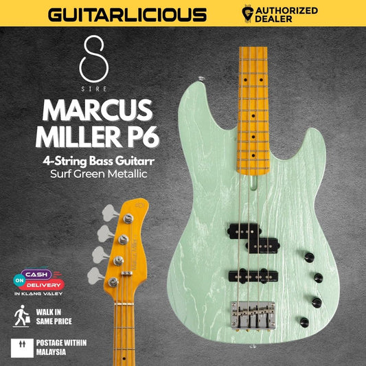Sire Marcus Miller P6 4-String Bass Guitar - Surf Green Metallic