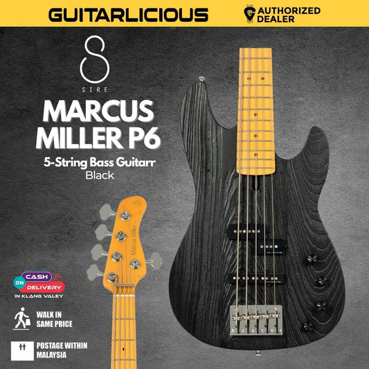 Sire Marcus Miller P6 5-String Bass Guitar - Black