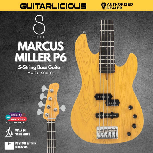 Sire Marcus Miller P6 5-String Bass Guitar - Butterscotch