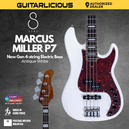 Sire Marcus Miller P7 New Gen 4-string Electric Bass Guitar - Antique White