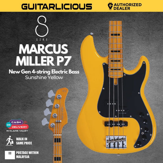 Sire Marcus Miller P7 New Gen 4-string Electric Bass Guitar - Sunshine Yellow