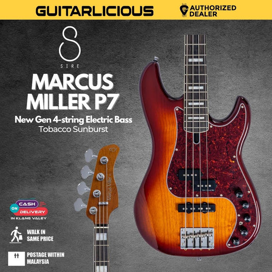 Sire Marcus Miller P7 New Gen 4-string Electric Bass Guitar - Tobacco Sunburst